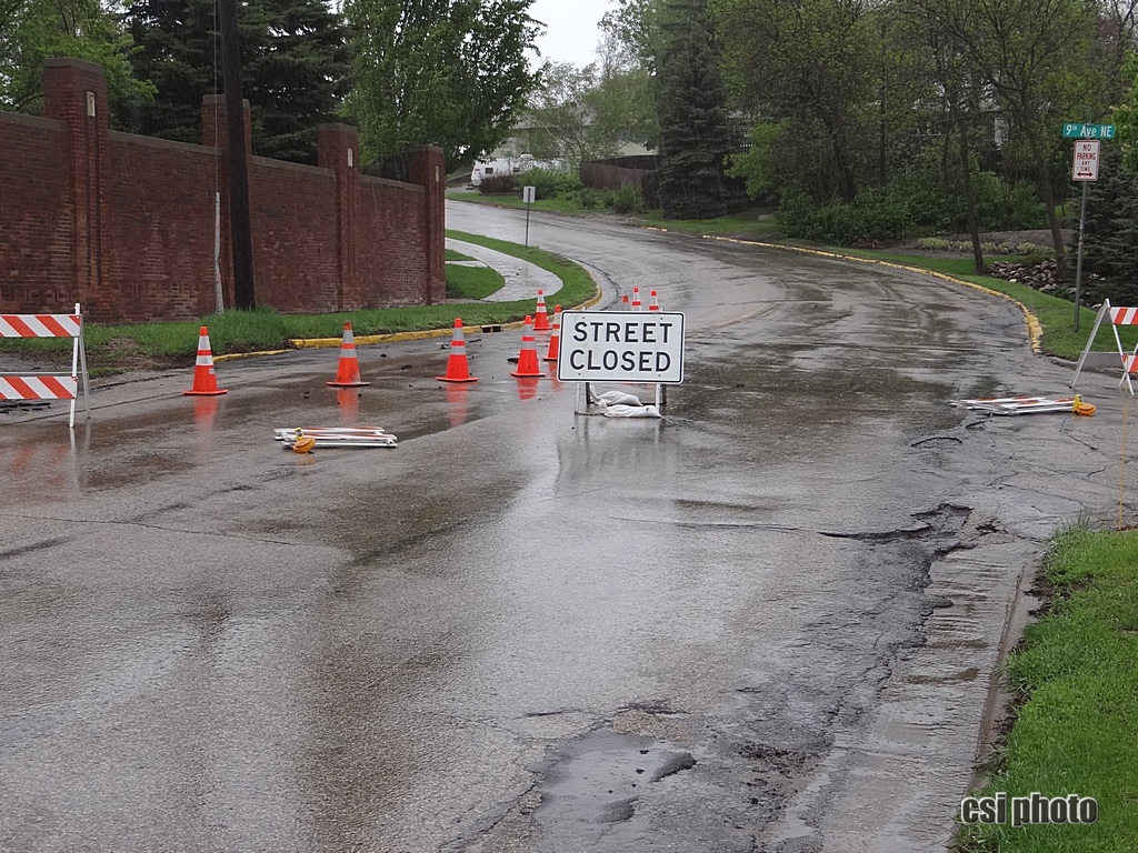 3rd St NE closed Sunday at 9th Av NE Sunday afternoon - CSi photo